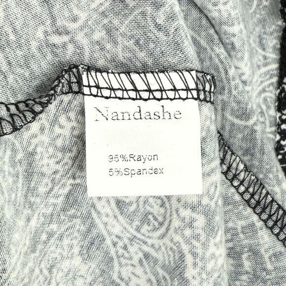 Nandashe Women 3/4 Sleeves Paisley Tunic Shirts Casual Dressy Blouse Tops Size L - Picture 16 of 16